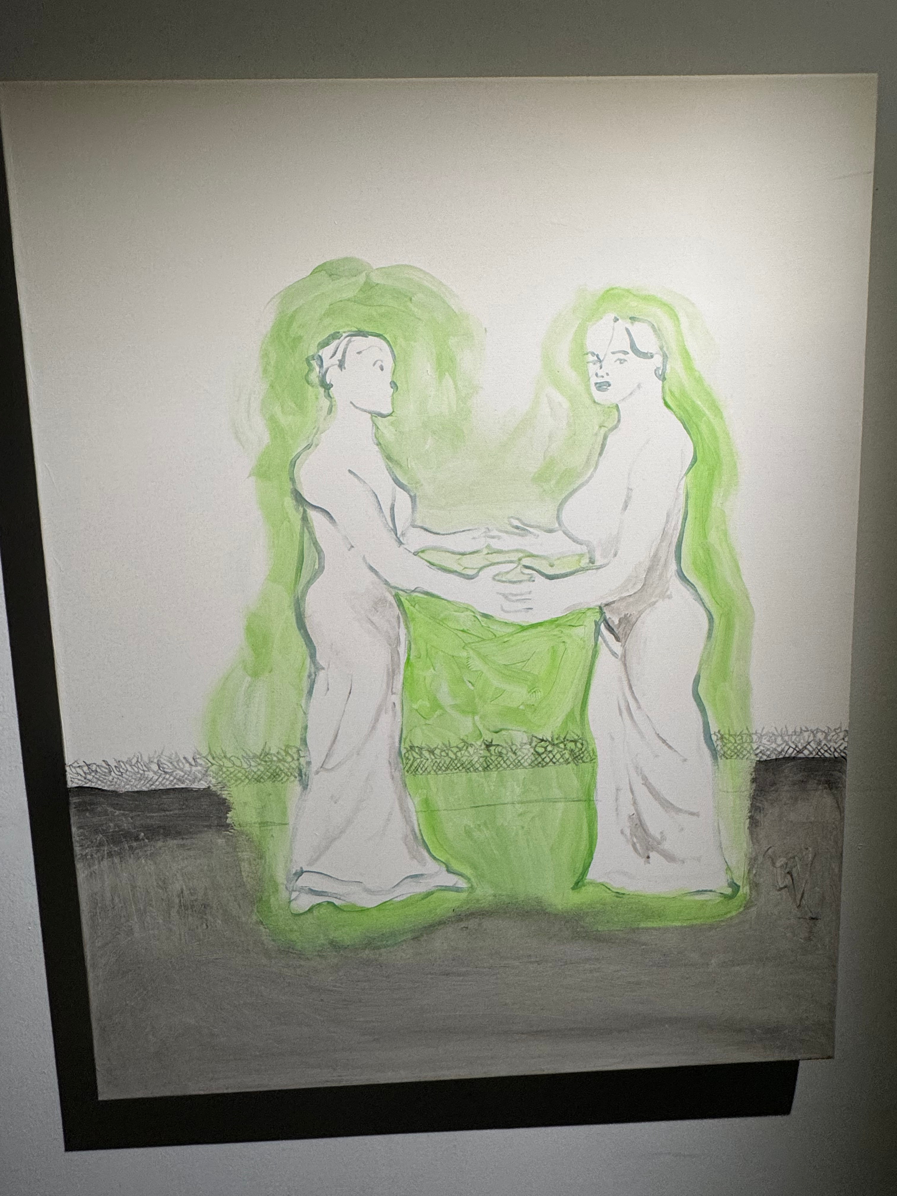 兩個人在同一刻度上，走向不同方向