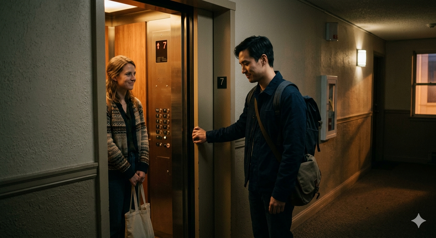 AI虛構小說 – 電梯相遇