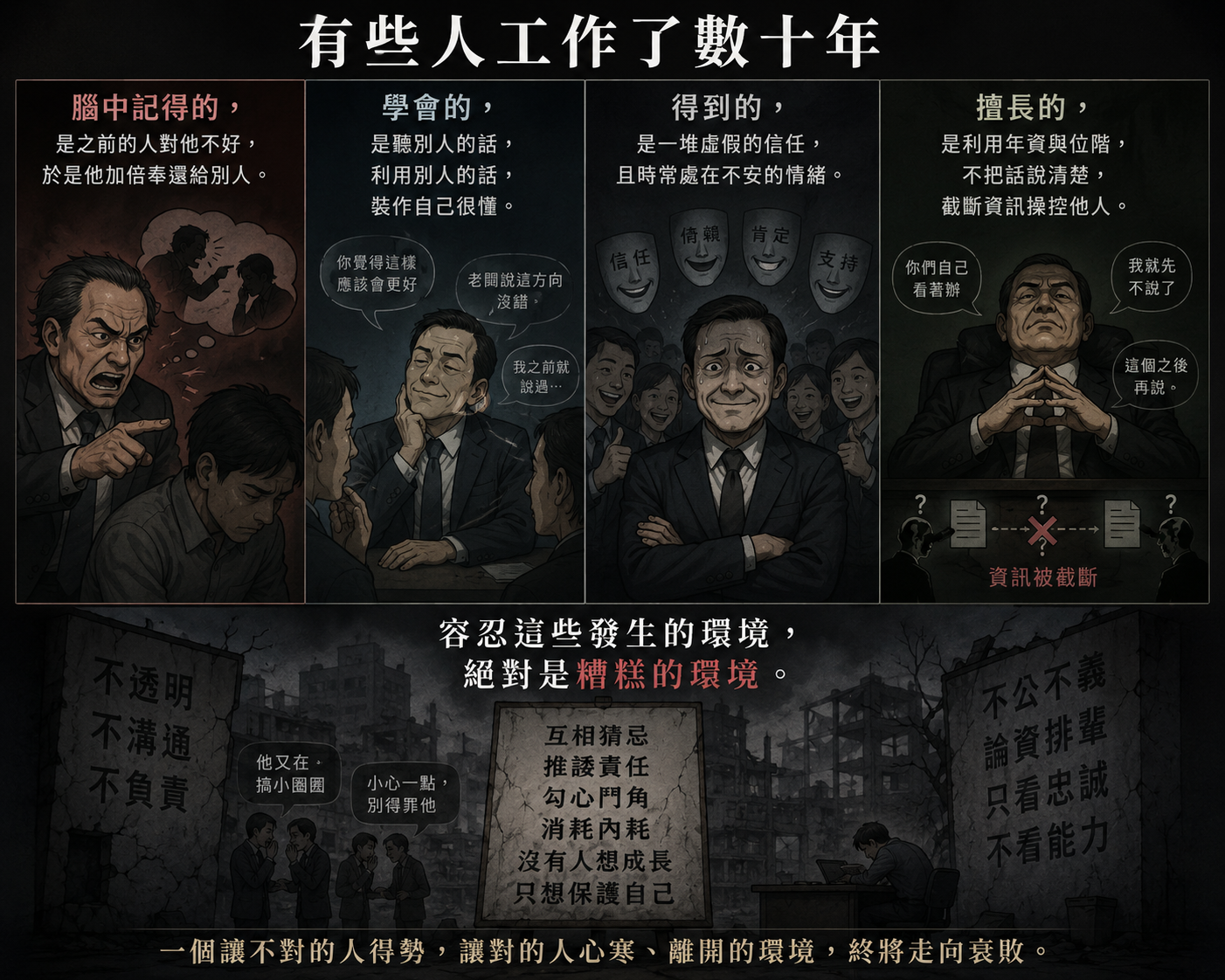 何謂糟糕的人在職場的表現